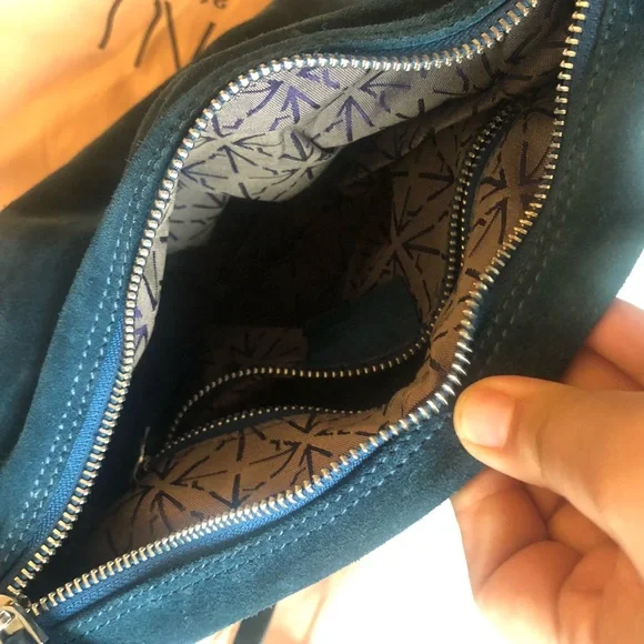 Manu Atelier Suede Fernweh Backpack Bag In Pavone/Blue Manu Atelier Suede Fernweh Backpack Bag In Pavone/Blue  main image 3
